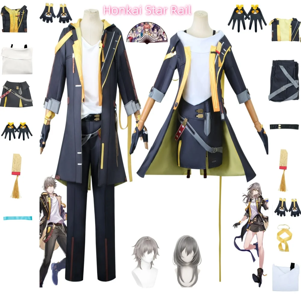 Wegbereiter Cosplay Kostüm Honkai Star Rail Cos Karneval Uniform Perücke Anime Halloween Kostüme Männer Spiel Charakter Outfits