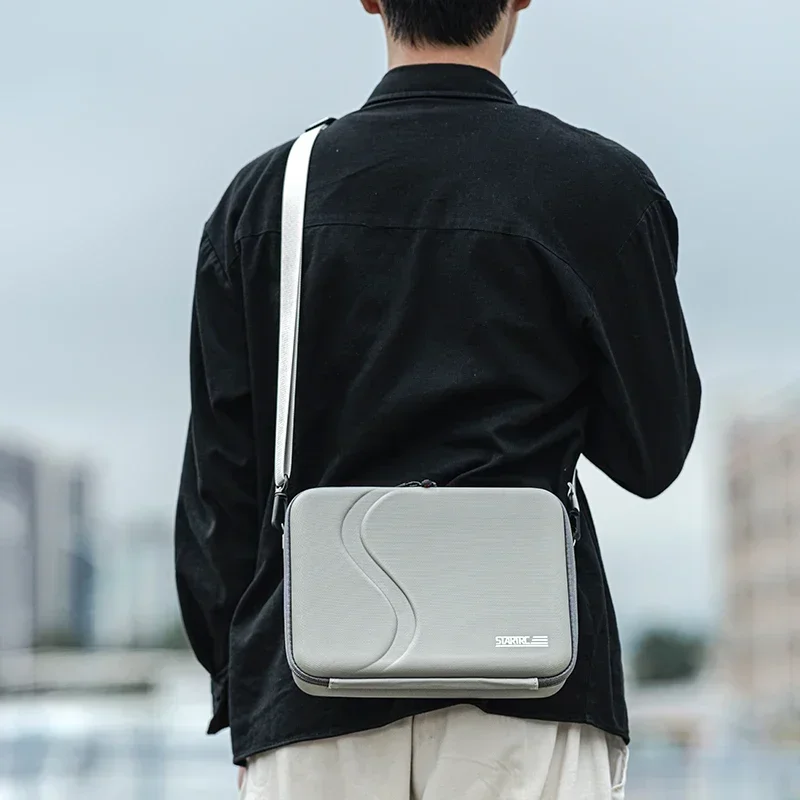 حقيبة حمل من جلد البولي يوريثان حقيبة تخزين كتف محمولة للسفر لـ DJI Mini 4K/Mini 2/Mini 2 SE ملحقات صب متكامل