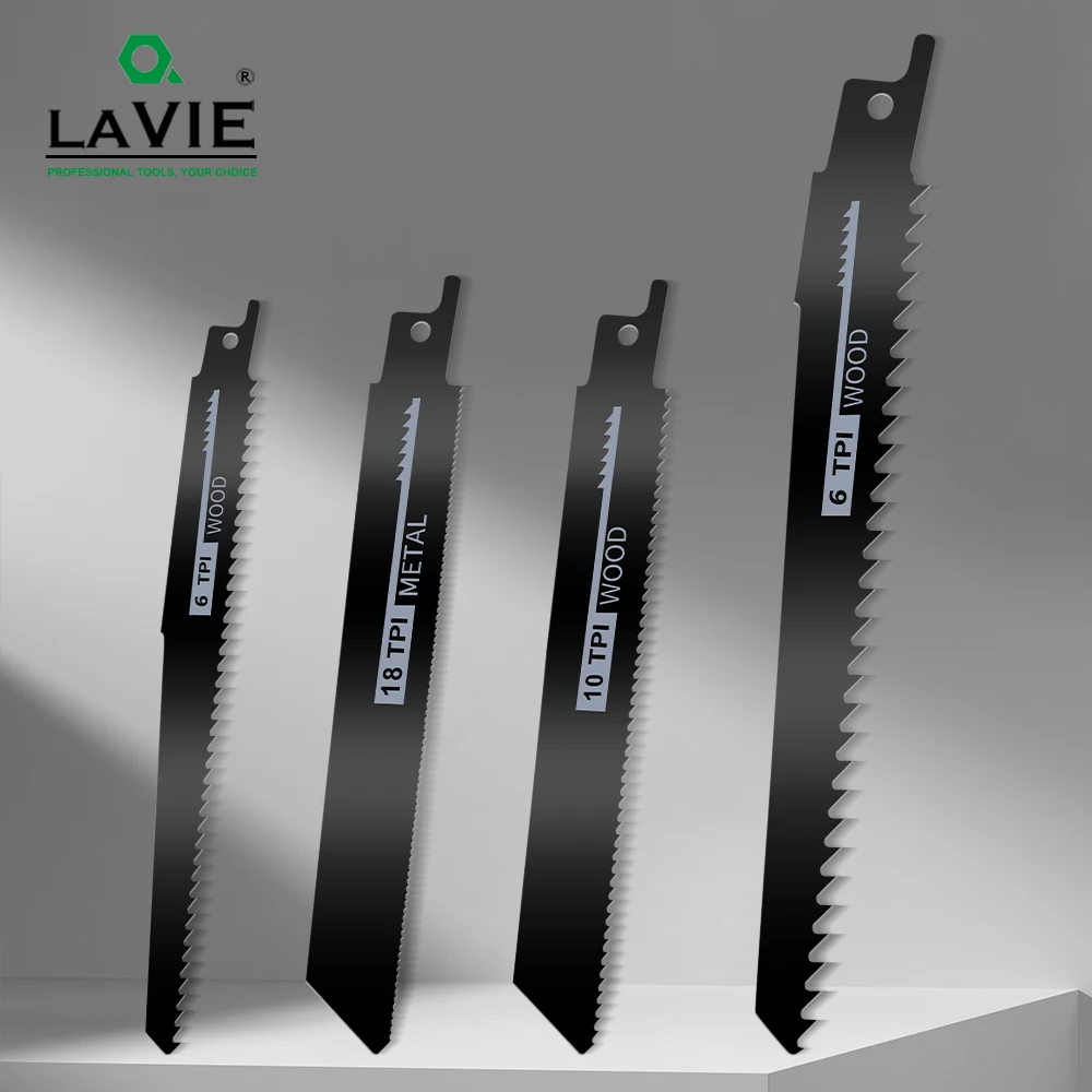 LAVIE 4pcs Set Cordless Electric Reciprocating Saw Battery Multifunctional Portable Electric Saws Metal Wood Cutting Saber Saw
