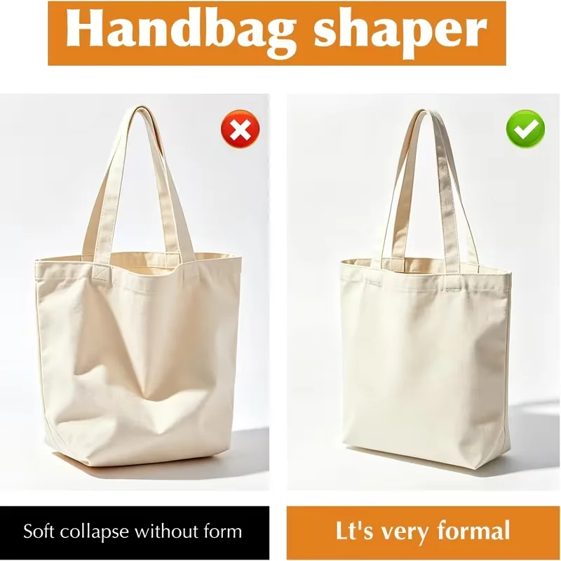 6pcs Plastic Rectangle Handbag Base Shaper Inserts, 30.48 X 12.7cm & 25.4 X 12.7cm Clear PP Purse Bottom Insert Bag Stabilizer