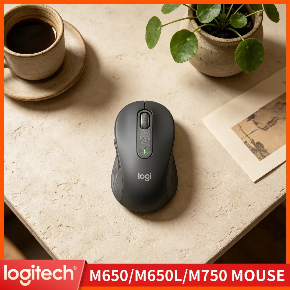 Logitech M650/M650L Signature Wireless Mouse - Sustainable Build, Silent Clicks, 400-4000 DPI, 24-Month Battery Life