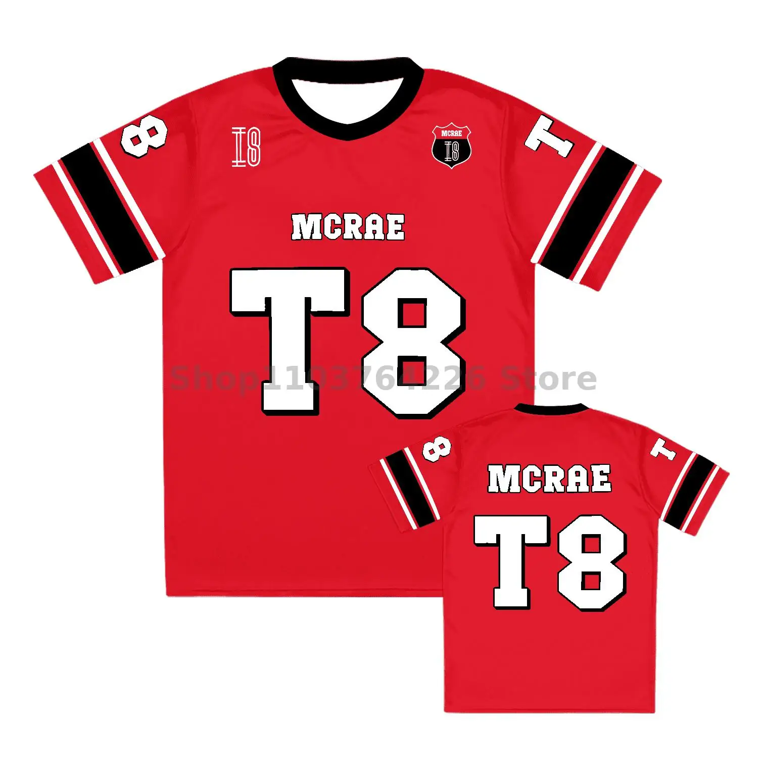 Tate Mcrae Printed Shirt Spring/summer Men's And Women's Sportswear T8 Mcrae Football Shirt Round Neck T-shirt Short Sleeve Top image 6