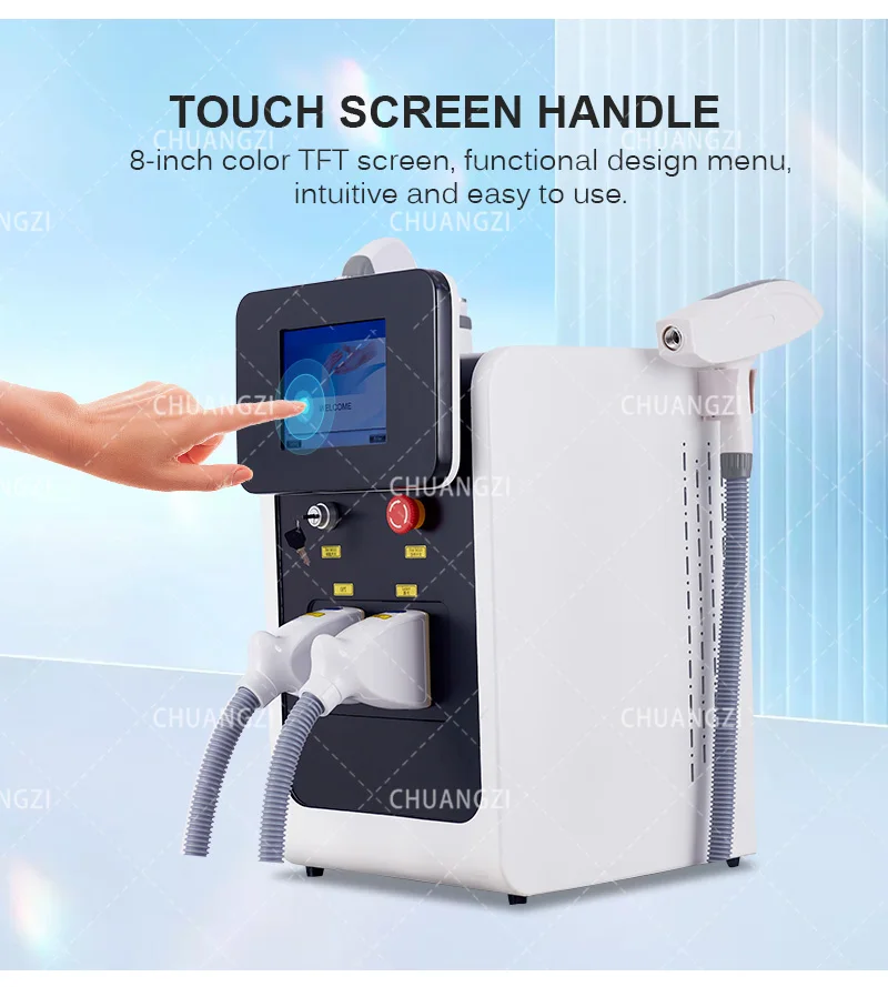 High Power 3 Handles Q Switched Nd Yag Laser Machines Elight Opt Ipl Hair Removal Laser Tattoo Removal Machine