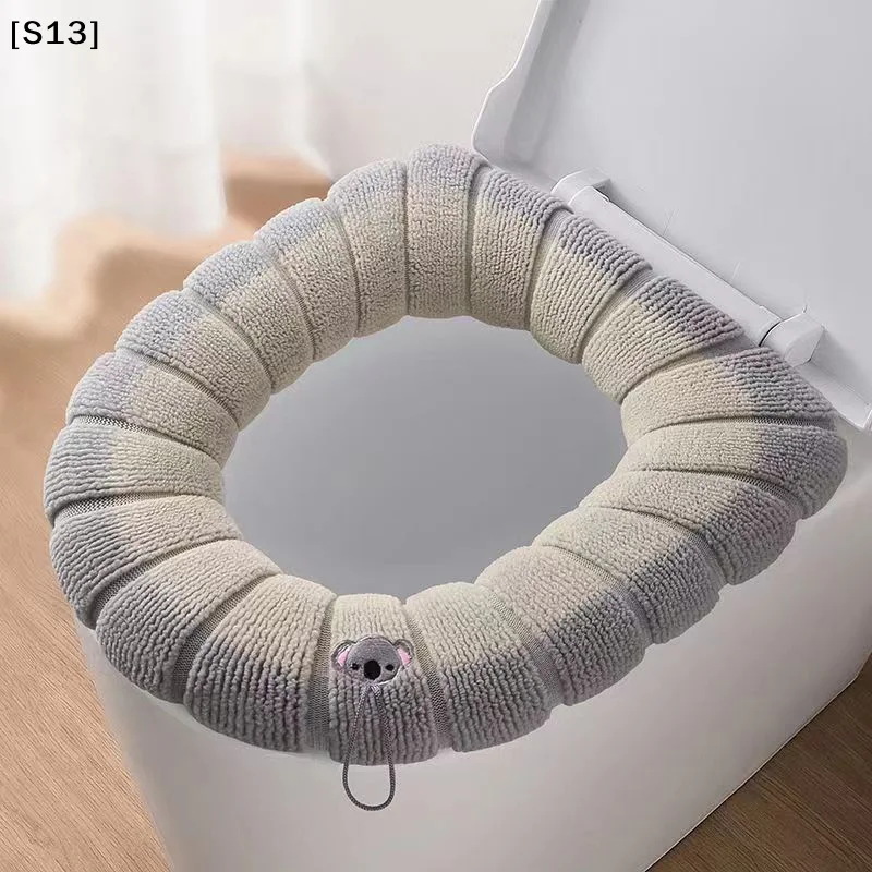Winter Warm oft Toilet eat Bathroom Thickened Washable Removable Pull With Flip Handle Home Daily Necessities[S13]