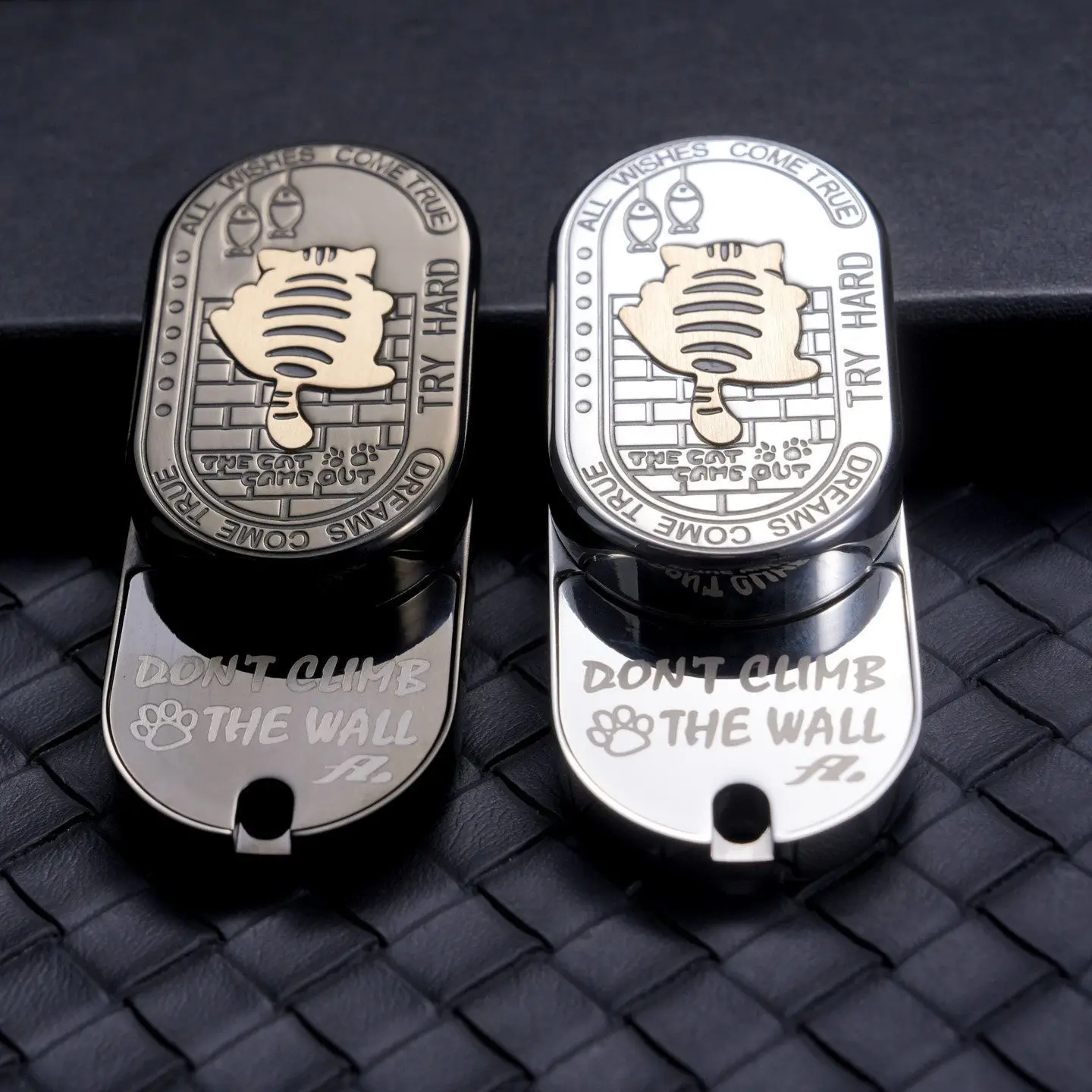 EDC Push Card Fidget Toy Straight Push Rotating Popper Coin Tech Finger Play Stress Relief Trendy Hand Gadget