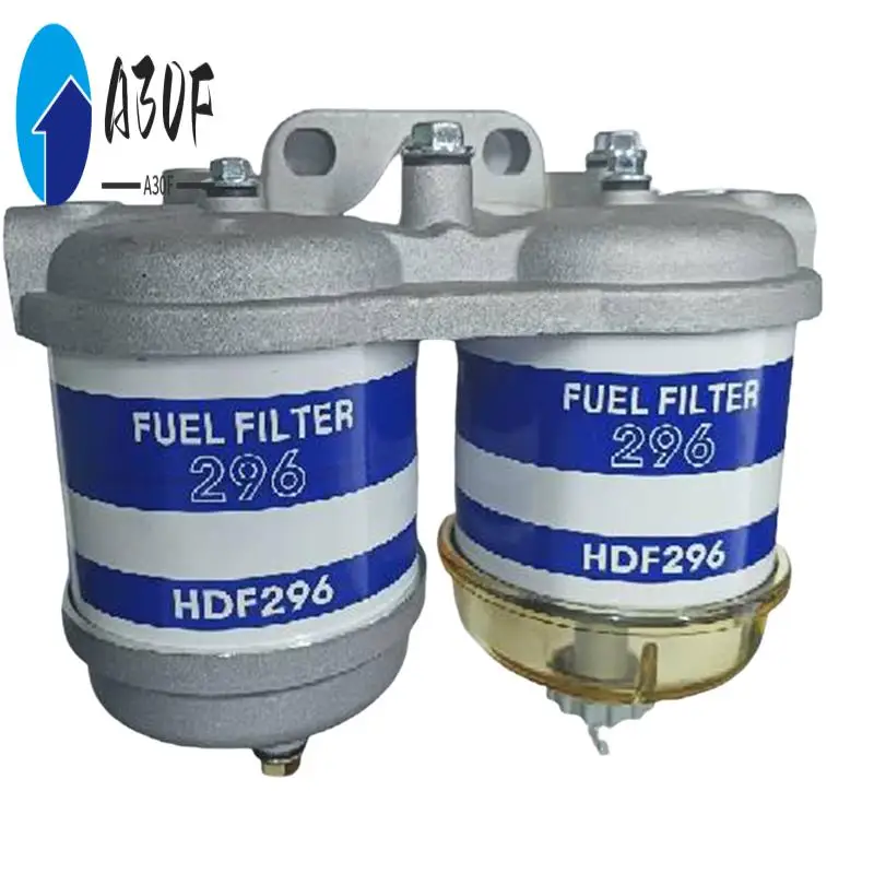 A30F-Universal Diesel Double Add Duel Fuel Filter 296 Elements 7111-296 Filter Oil Water Separator Dual Cup Assy