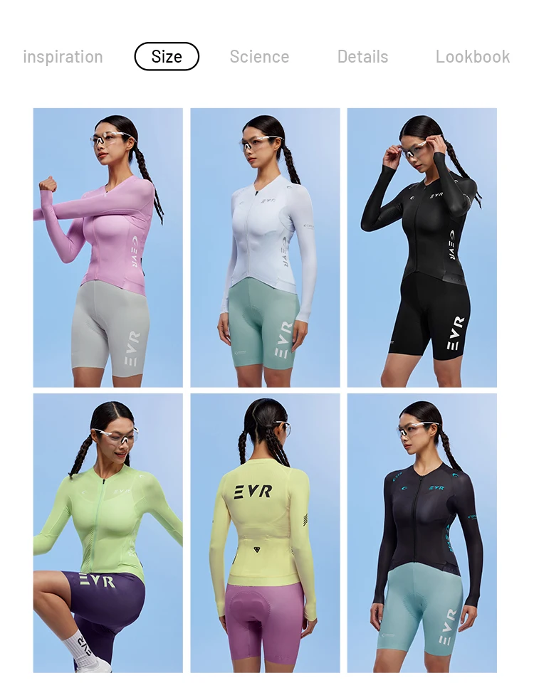 EVR Sommer Damen Radsport-Trägerhose Einteilige Trägerhose mit Doppelpfeil-Design Langstrecken-Schnelltrocknende Radhose – Detail 5