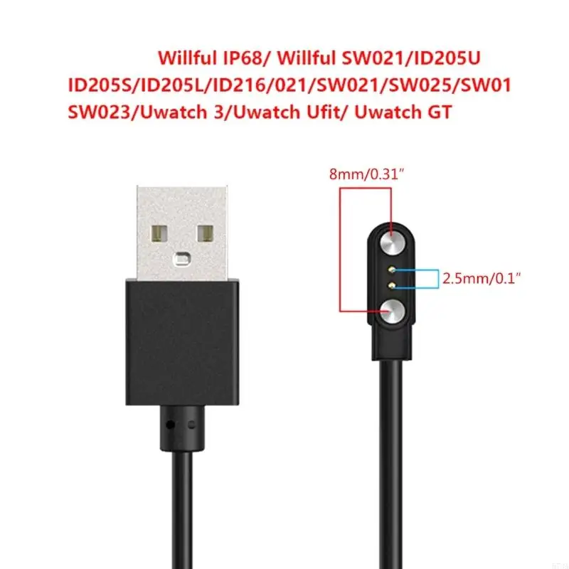 573A SMARTWATCH SỬA CHREA Sạc Sạc USB 2Pin cho IP68/cố ý cố ý