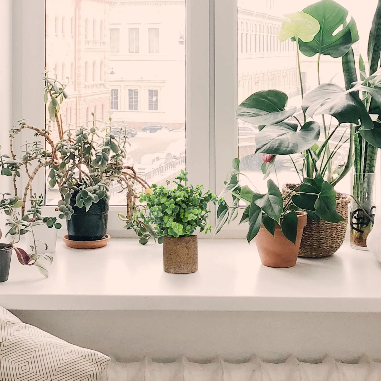 

Faux Plant Decor Simulation Bonsai Artificial Greenery for Desktop Office Home Decor Realistic No Maintenance Required