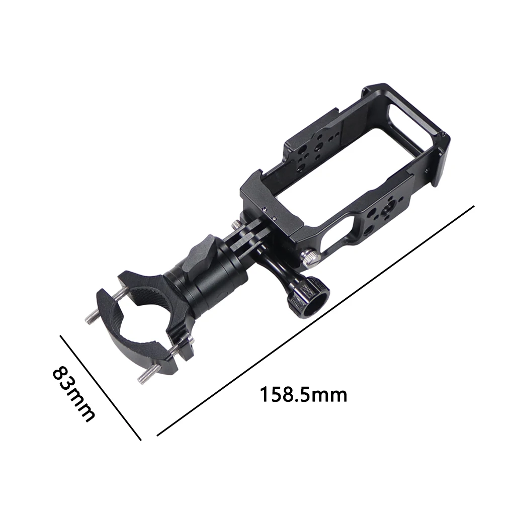 Magnetischer Action-Kamera-Käfig für DJI Action 2 Dual-Screen Vollkäfig mit Cold-Shoe-Halterung, 1/4 3/8 ARRI-Positionierungslöchern und Ladestation – Detail 15