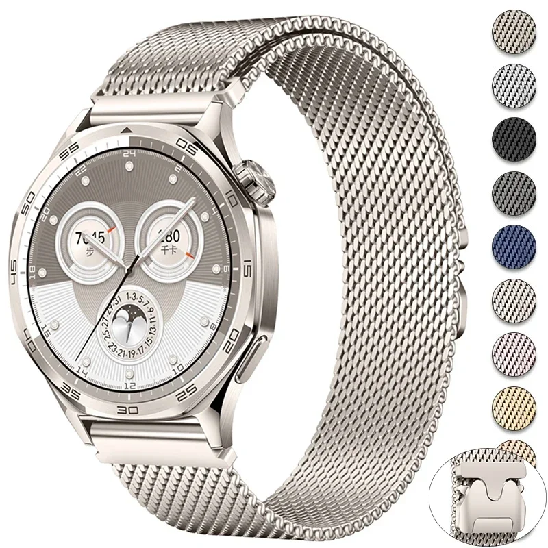 

Магнитный миланский ремешок 18/20/22 мм для часов Huawei GT5/4/3Pro 46 мм 4/3 Pro Ultimate Band для Amazfit Balance GTR 4/3/2 47 мм