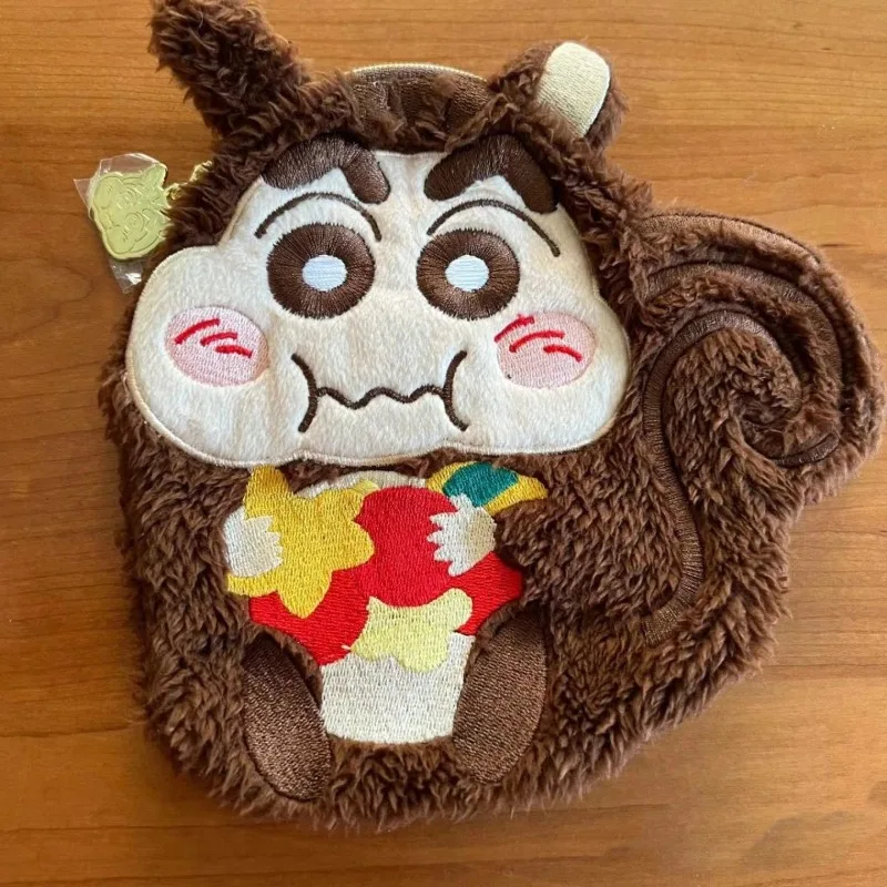 

Crayon Shin-chan Makeup Bag Cute Cartoon Creativity Squirrel Shaped Coin Purse New Fashion Large Capacity Portable Storage Bag