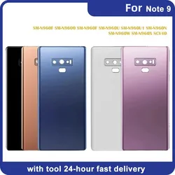 New For SA Galaxy Note 9 N960 N9600 N960F Battery Back Cover Rear Door Note9 3D Glass Panel Housing Case Camera Lens Logo