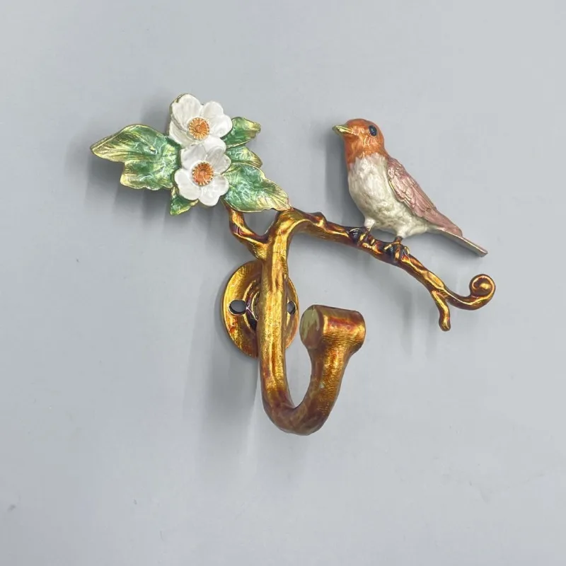 Export creative painted hook metal wall hanging hanging coat hook wall entrance art home decoration