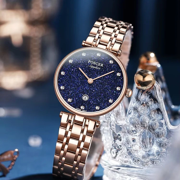 

Reloj Mujer Ladies Wrist Quartz Watch Starry Sky Steel Women Watch Diamond Waterproof Female Watch Relogio Feminino