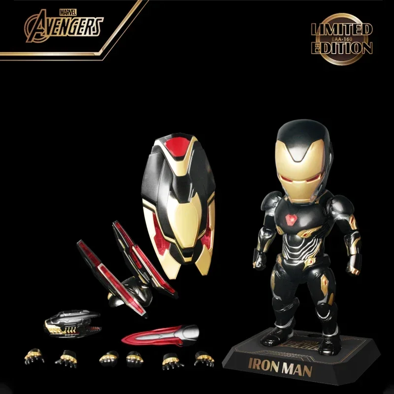 In Stock Original Genuine Beast Kingdom Iron Man Marvel Avengers Mk50 Eaa160 Limited Edition Q Version Movable Luminous Model