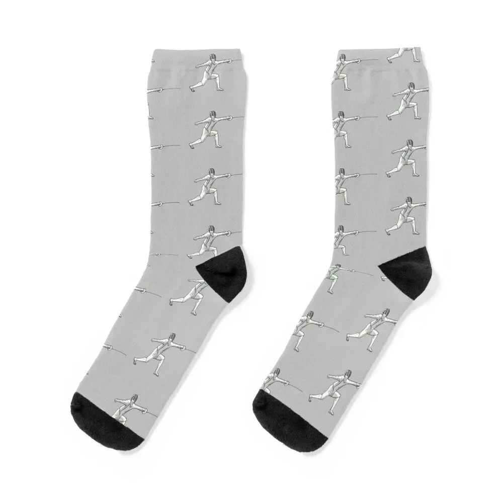 

Fencer - Sabre Lunge Socks sports and leisure Crossfit japanese fashion luxe Male Socks Women's