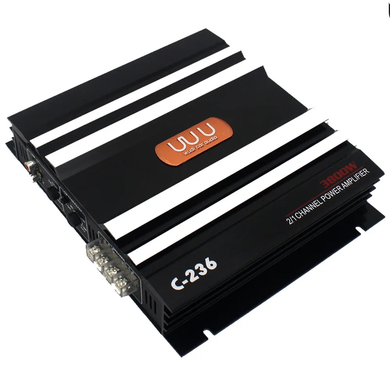 Car power amplifier 2 channels C-236 high power 3800W car power amplifier push woofer