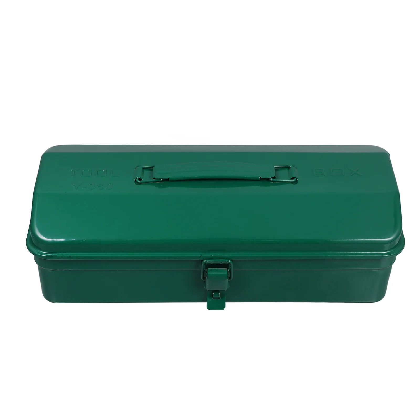 Cassetta degli attrezzi verde Organizzatore di archiviazione portatile in metallo Durevole compatto portatile fai da te professionale per uso domestico in auto Cassetta degli attrezzi verde