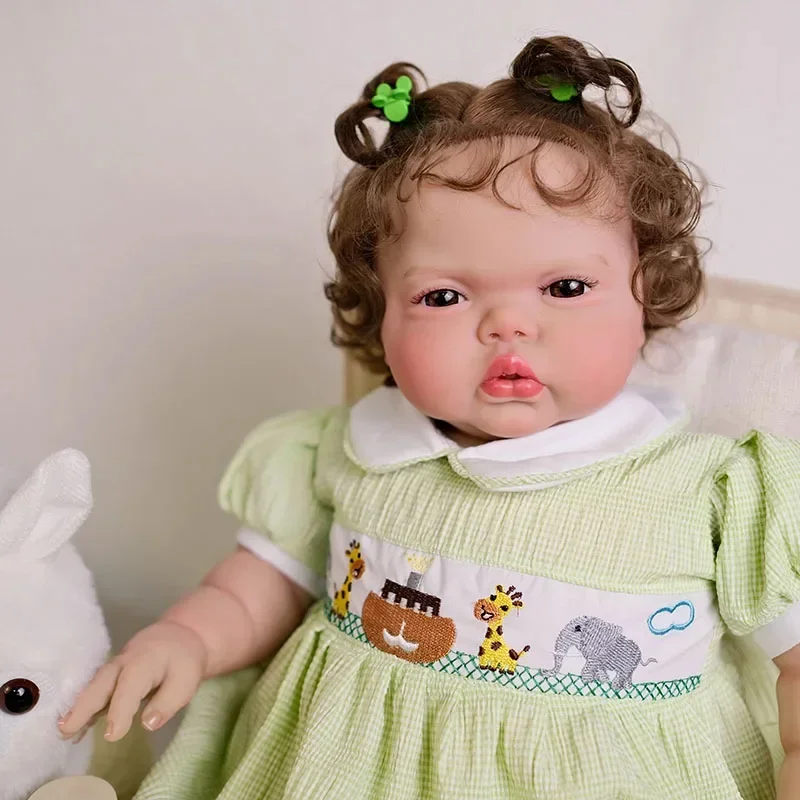 60CM Już ukończona lalka Reborn Baby Doll Awake Pickle Miękka realistyczna lalka Reborn Toddler Ręcznie malowana skóra 3D z widocznymi żyłami