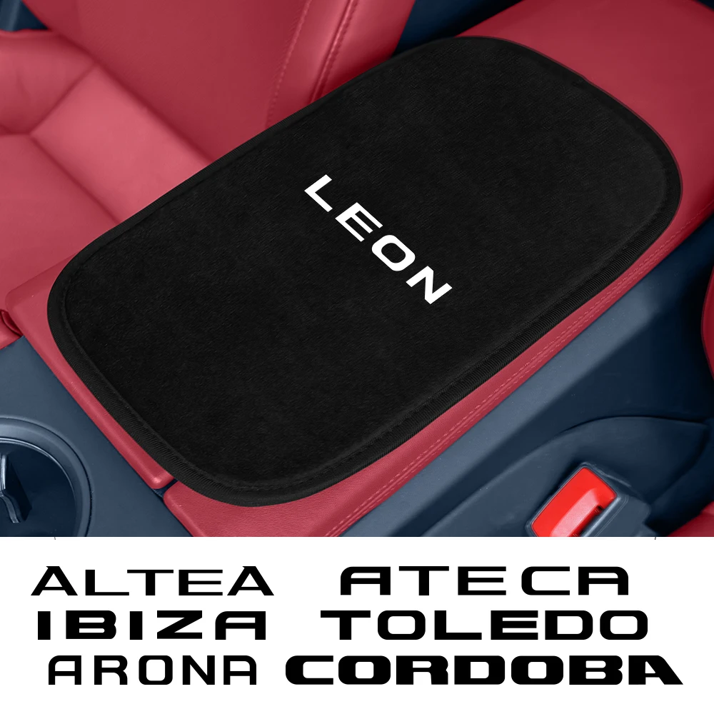 For Seat Ibiza 6j Ateca Arona Altea Leon mk3 Tarraco Toledo Cordoba Alhambra Arosa Mii Soft Plush Car Armrest Box Cushion Pad