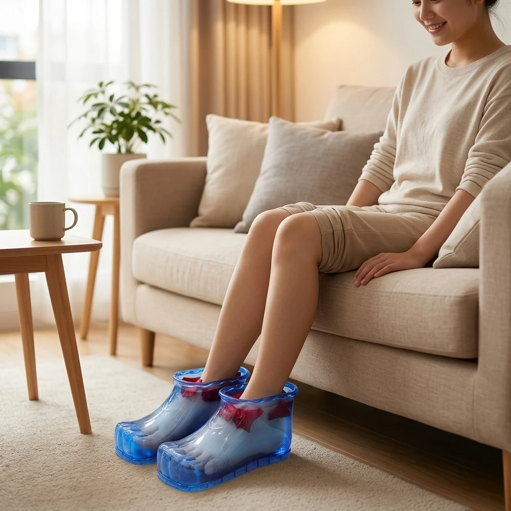 Water-Saving Foot Soak Shoes Ergonomic for Home Spa Wearable Plastic Foot Bath Bucket Non-Slip Base Durable PP Material