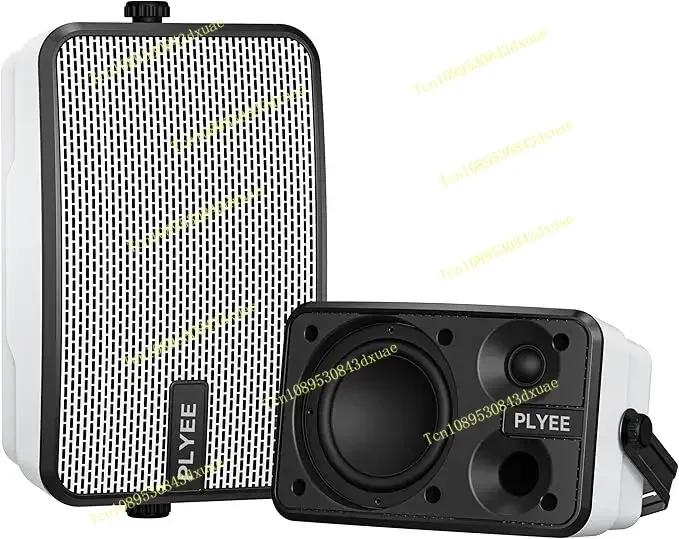 inwa Outdoor Bluetooth Speakers Wireless Sync Between SpeakersIPX5 Waterproof Powerful Bass Wall Mount For10（Two speakers）
