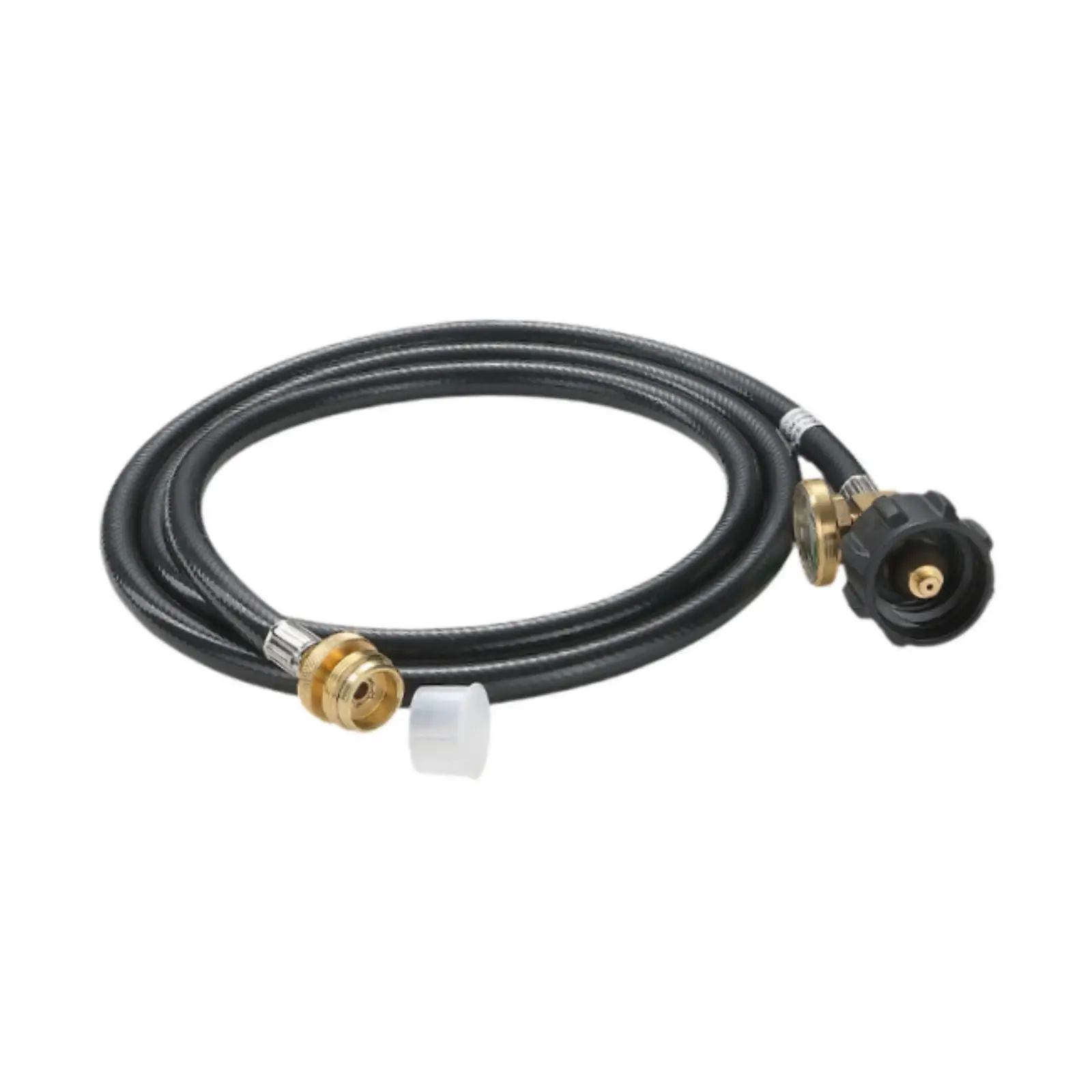 

Propane Hose Extension with Gauge Propane Extension Gas Line Brass Connector Leak Detector Replacement for Fire Barbecue