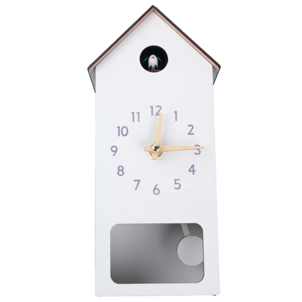 Pop up the cuckoo chime on the hour, wall clock cooing clocks, living room home light and thin