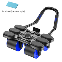 Automatic Rebound Abdominal Wheel 4 Wheels 6 in 1 Slider Rail Exercise Wheels Antislip Reduce Belly Exercise Roller Home Gym