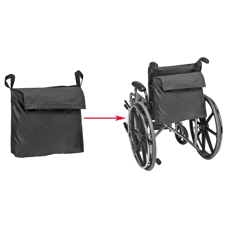 Wheelchair Backpack Bag Provides Storage Area Easy-To-Access Bags And Pockets Elastic Shoulder Straps Easy Installation