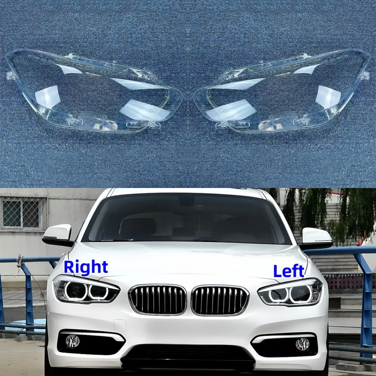 

For BMW 1 Series 2015 2016 2017 2018 2019 F20 116i 118i 120i Car Lights Shell Headlight Clear Lens Lampshade Replacement Cover