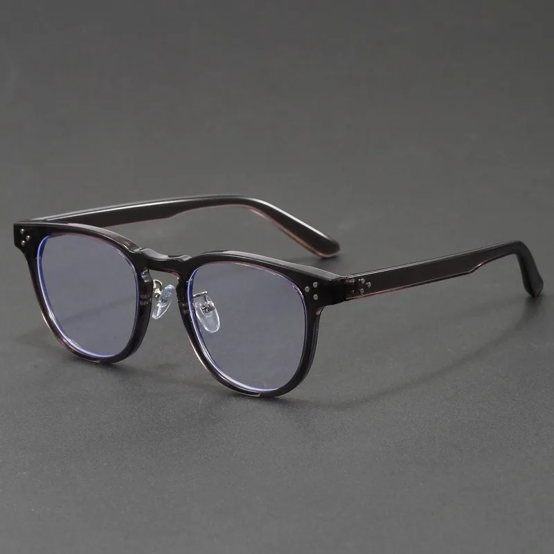 2026 New Retro Rivet Round Square Acetate Eyeglasses Classic Multi Color Optical Frame Unisex For Men Women view 2