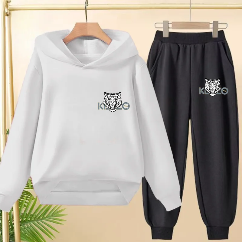 Boys Sportswear Hooded Pullover Casual Sports Pants Trendy Versatile Outdoor Sports Casual Shirt Multi-color Girls' Sportswear