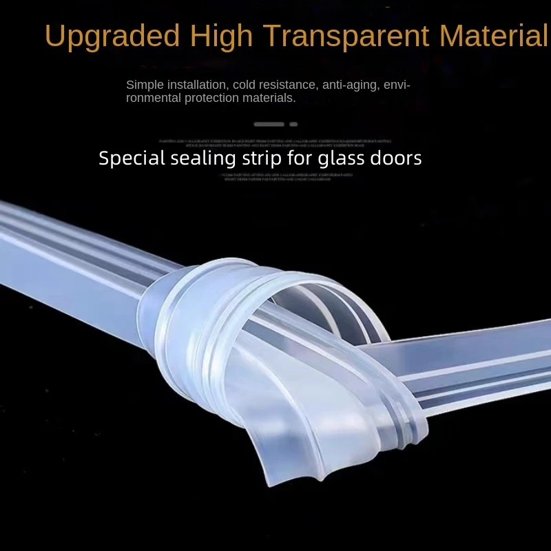 Silicone Shower Screen Seal Sliding Strip Plastic Rubber for Bath Room F/h6/8/10/12MM Door Window Glass Fixture Accessories