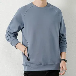 Neue Frühlings-und Herbst mode koreanische Ausgabe fester Rundhals ausschnitt locker vielseitig und gut aussehend Jugend lässig Langarm pullover