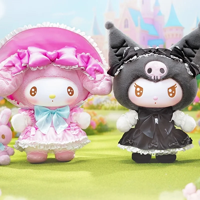 

Sanrio New Cartoon Kuromi My Melody Sweet Fairy Tale Series Plush Doll Cute Pillow Desktop Ornaments Girls Halloween Gift.