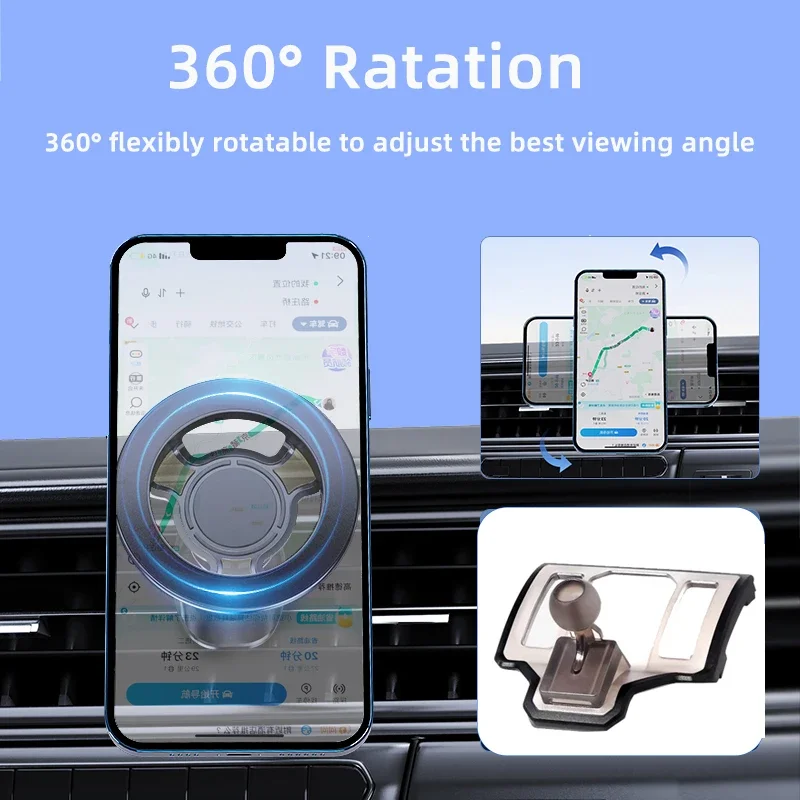 

Magnetic wireless charging Car Phone Holder For Toyota RAV4 2020 2021 2022 2023 2024 Fixed Bracket Base Special Car Phone Mounts