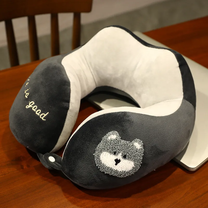 Anime Travel Neck Pillow Airplane Travel Accessories U Shaped Cute Pillows Office Flight Traveling Soft Cushion Health Care