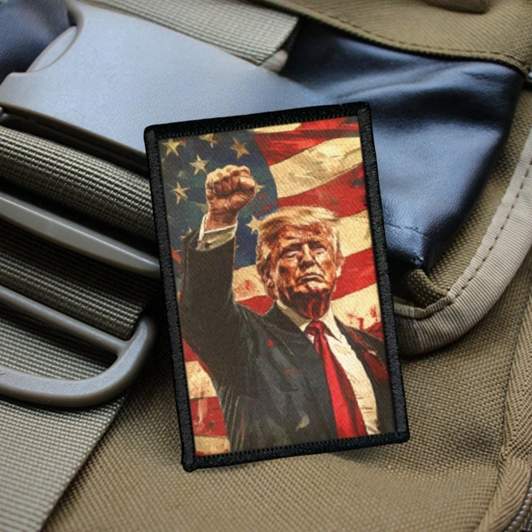 Donald Trump 2024 Patch Tactical Morale Badge zaino militare adesivo stampa Hook Loop Patch per abbigliamento