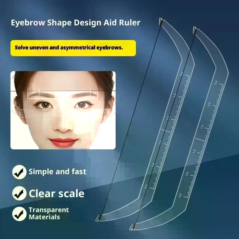 Microblading الحاجب رسم الخرائط حاكم تجميل دائم الحاجب سلسلة قبل الحبر الوشم القوس والسهم خط الرسم أداة مساعدة