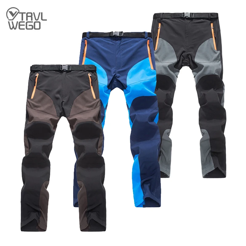 TRVLWEGO Mens Pants Hiking Trekking Quick Dry Lightweight Splashproof UV Proof Stretch Fishing Outdoor Travel Climbing Trousers