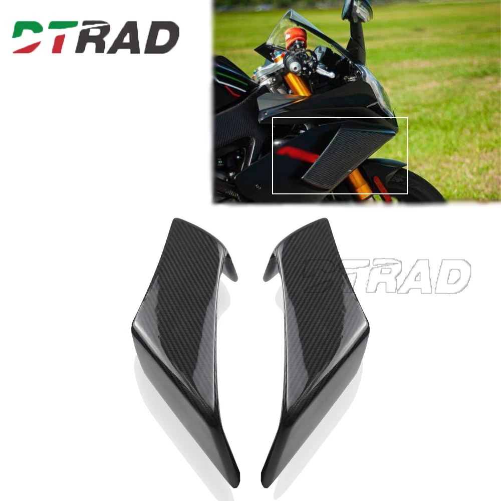 For Aprilia RSV4 RF 2009-2021 Cabon Fiber Winglets Side Panel Wing Aerodynamics Air Deflector Fairing Kit Motorcycle Accessories