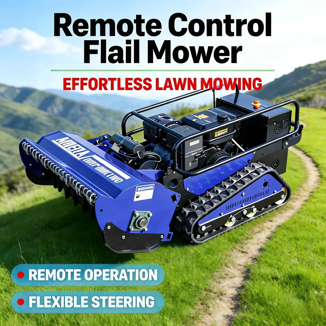

Customized Self-Propelled All Terrain Robot Flail Lawn Mower 800-1000mm Cutting Remote Control Commercial Home