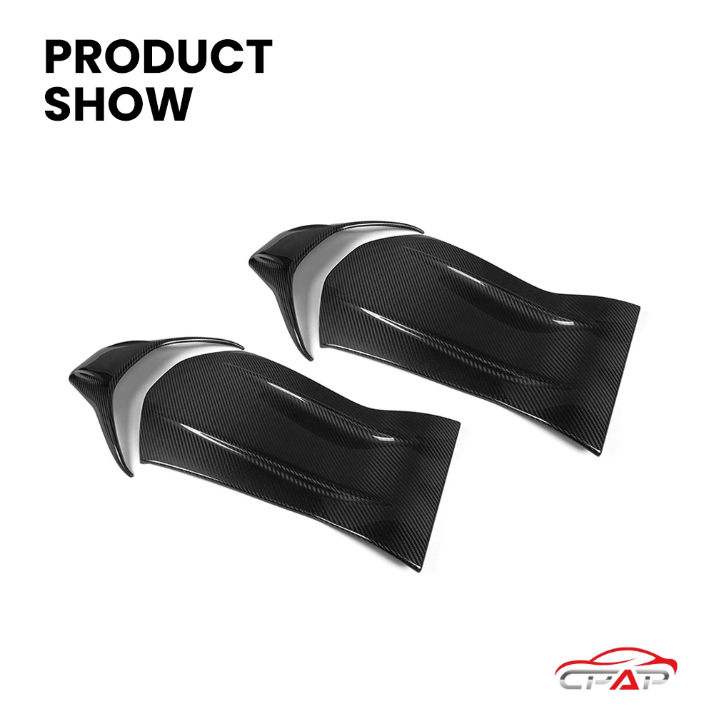 Real Prepreg Dry Carbon Fiber Car Seat Backrest Covers Trim for Mercedes Benz C Class C63 OEM Style 2014-2019 4Pcs/Set