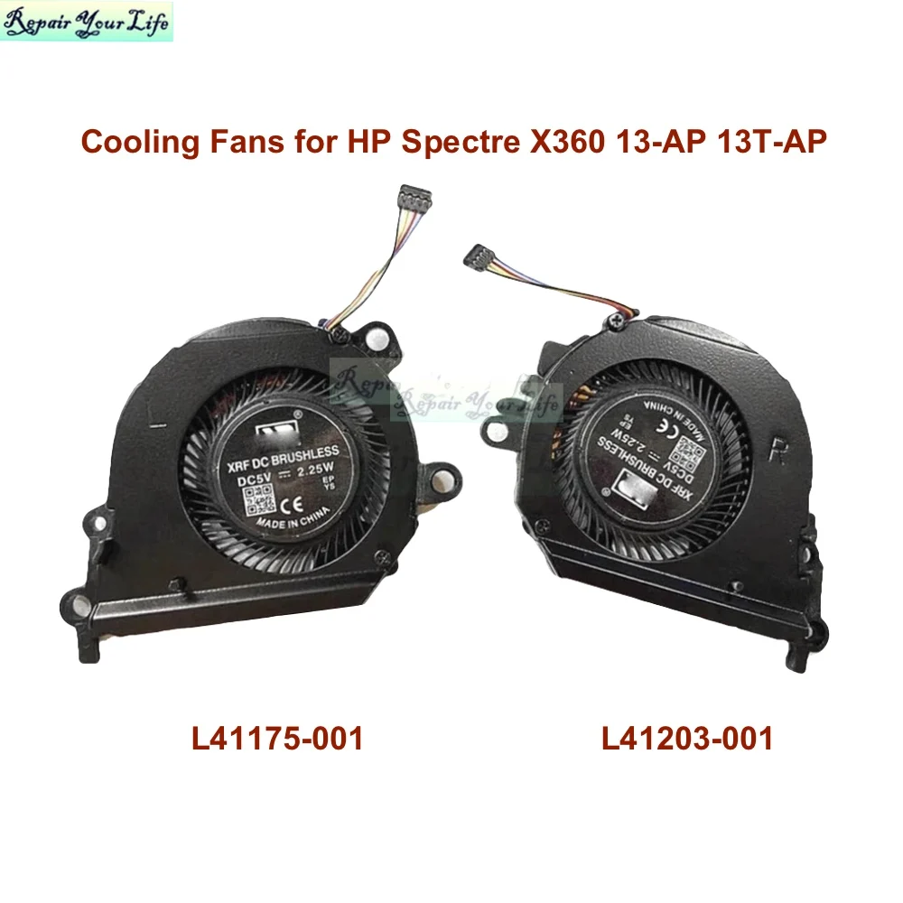 Laptop CPU GPU Cooling Fans for HP Spectre X360 13-AP 13T-AP AP000