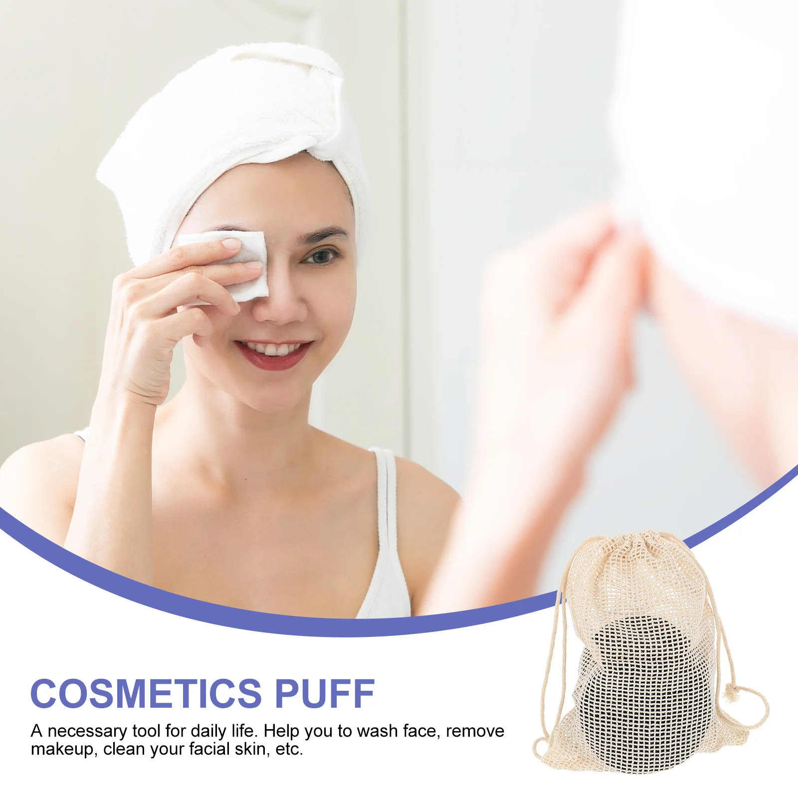 16 stuks make-up remover pads wasbare herbruikbare gezichtsreinigingspads zacht ademend gezichtsreinigingsgereedschap gezichtspoeder