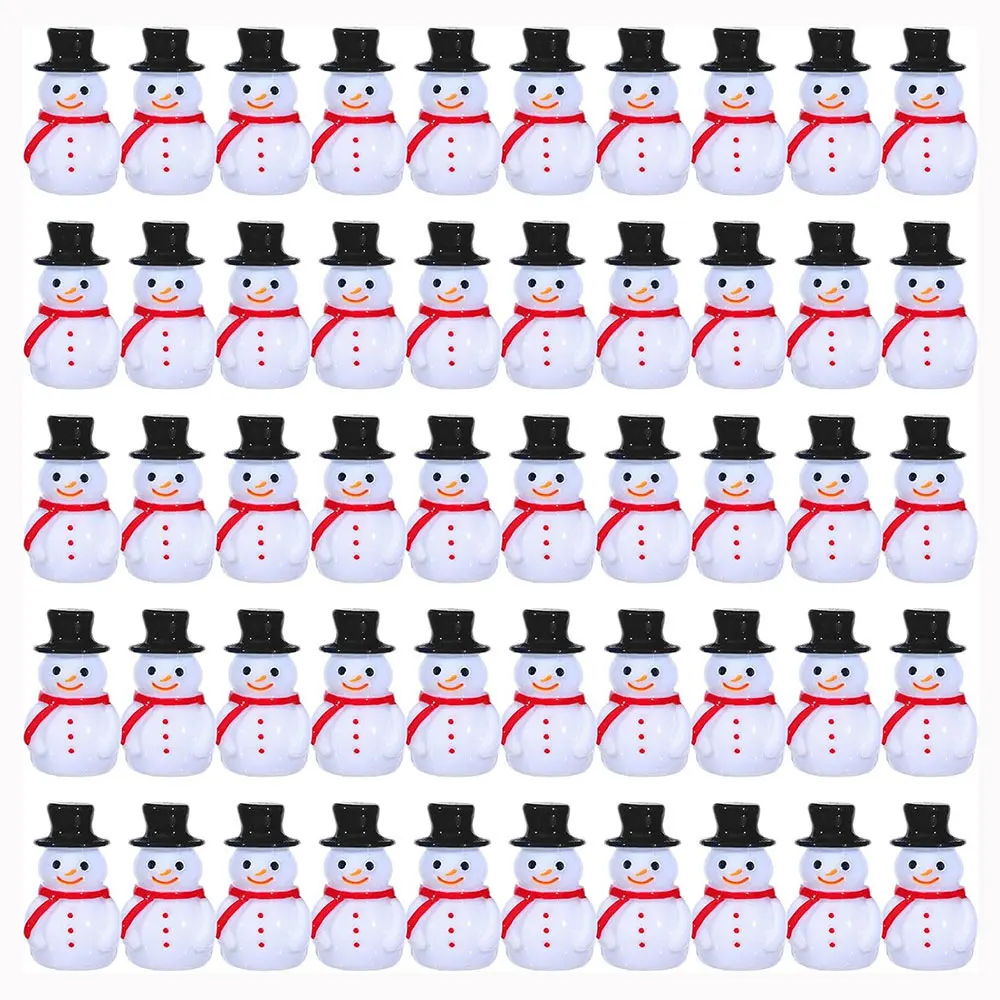 

5/10Pcs Christmas Snowman Ornaments Miniatures Resin Figurines Ornaments for Winter Christmas Landscape Home Decor