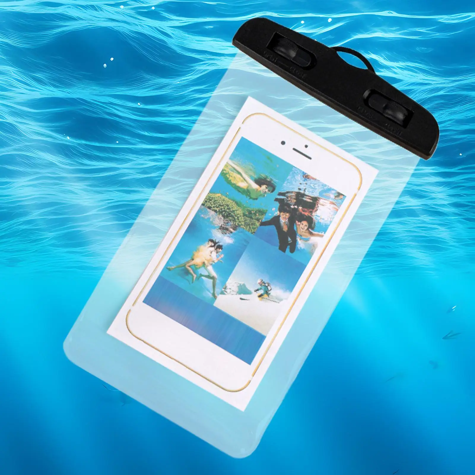 

Universal Waterproof Phone Case Swimming Cellphone Bag |Touchscreen Clear Phone Pouch with Lanyard for Rafting Kayaking Fishing