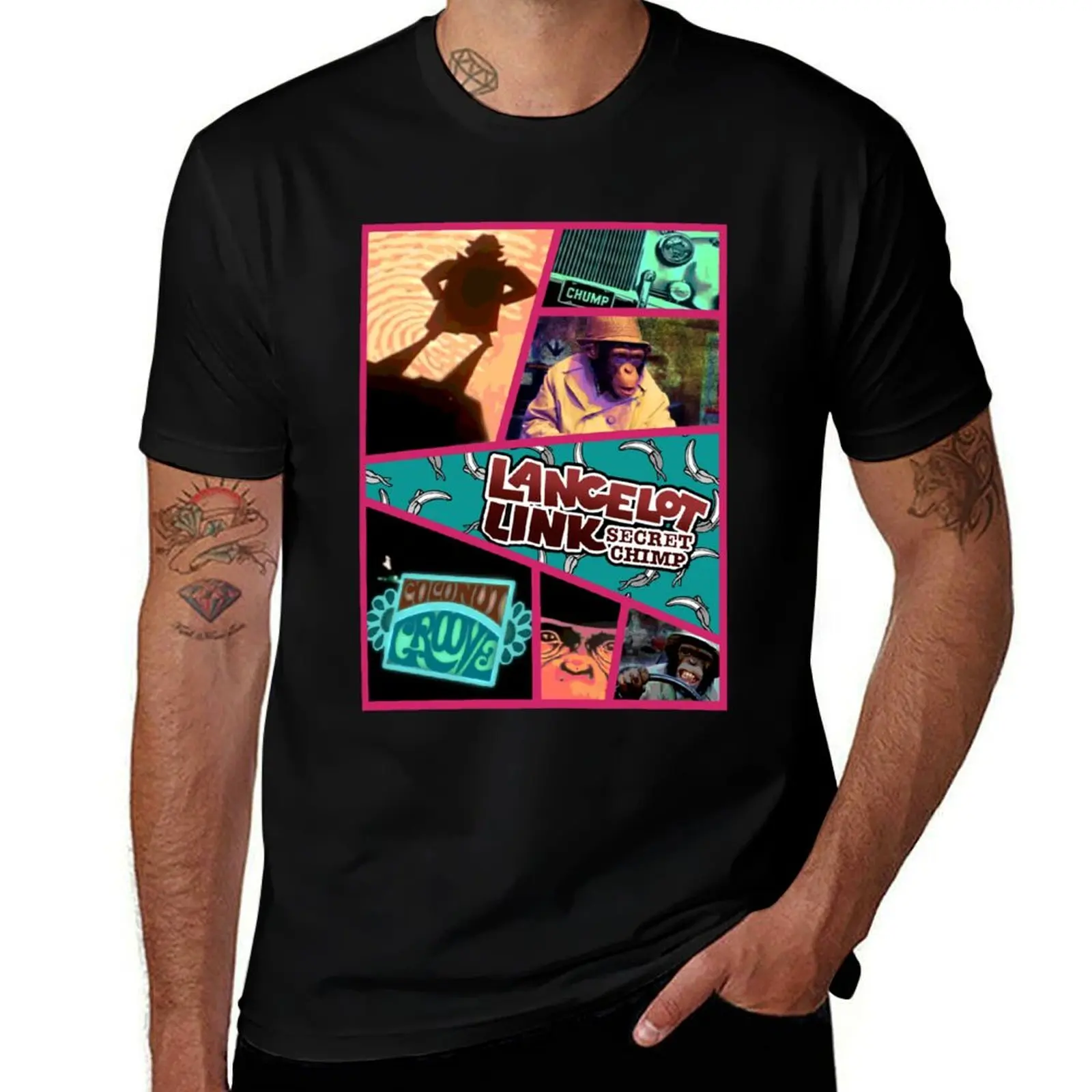 Lancelot Link Secret Chimp T-Shirt man t shirts graphic T-Shirt